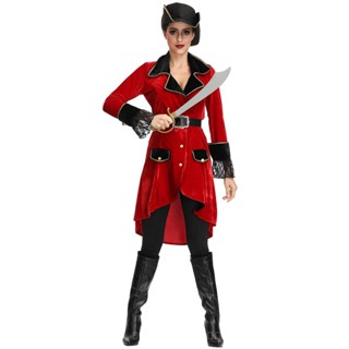 [0709]SZMRP- M-XL Caribbean Female Pirate Look Cos Stage Party Female Captain Uniform Halloween  Role-playing  masquerade Fancy dress  Costumes  Stage play  Drama   YVRA