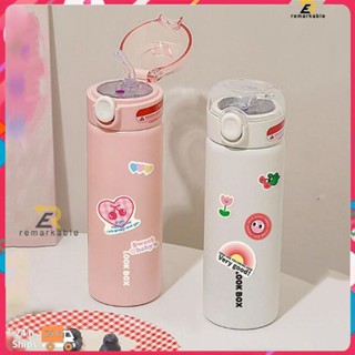 พร้อมสต็อก 304 Straight Cup Straw Cover Pure Sports Drink Water Mug ถ้วยเก็บความร้อนสแตนเลส ขวดน้ำเก็บความเย็นแบบพกพา โดดเด่น_th