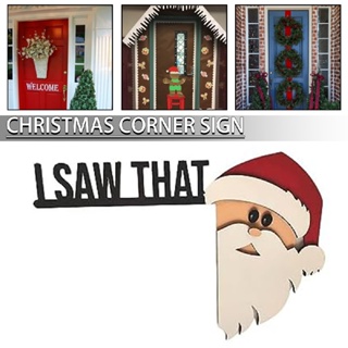 Christmas Door Corner Sign Funny Santa Door Corner Decor Holiday Door Trim Decor