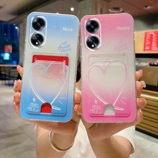 เคสโทรศัพท์ OPPO A38 A58 A78 4G A78 A98 5G A17 A17K A57 New 2023 มือถือ ซิลิโคนนิ่ม พร้อมช่องใส่บัตร หลากสี สําหรับ เคสOPPO A58 4G