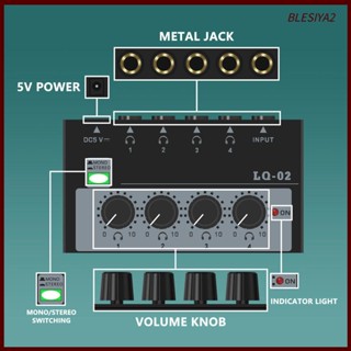 [Blesiya2] เครื่องมิกเซอร์เสียงโมโนสเตอริโอ 4 ช่อง เสียงรบกวนต่ํา สําหรับเวที ผสม คีย์บอร์ด คลับ ขนาดเล็ก บาร์