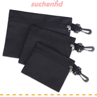 Suchenhd กระเป๋าเครื่องมือ พร้อมคาราบิเนอร์ กระเป๋าเครื่องมือ อเนกประสงค์ มีซิป สําหรับอุปกรณ์เครื่องสําอาง เครื่องเขียน