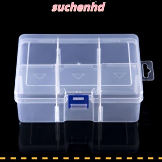 Suchenhd กล่องพลาสติกใส สําหรับใส่ยา เครื่องประดับ ลูกปัด เล็บ