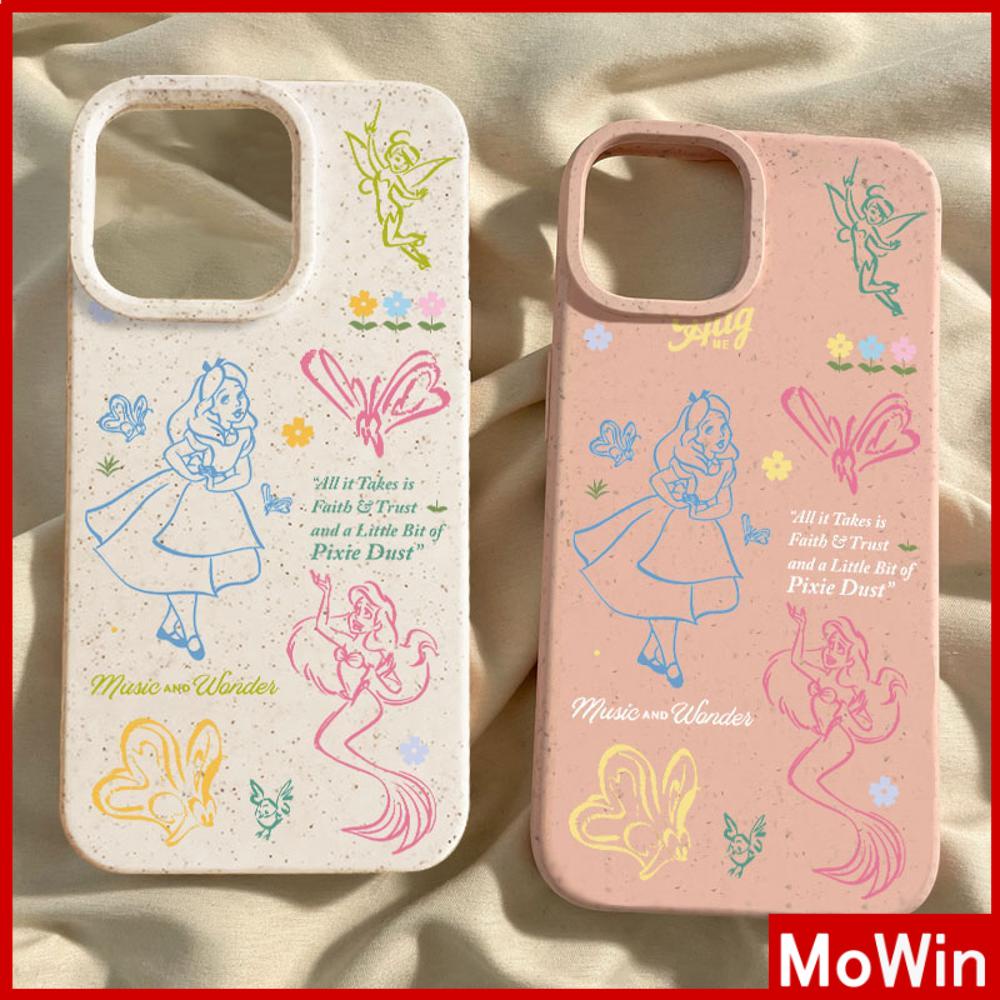 Mowin - เข้ากันได้สำหรับ 15 เคสไอโฟน11 เคส iphone 11กรณีเป็นมิตรกับสิ่งแวดล้อมสีขาวสีชมพูนุ่มปกป้องกล้องกันกระแทกสวยเจ้าหญิงผีเสื้อเข้ากันได้กับ 14 13 12 XR XS