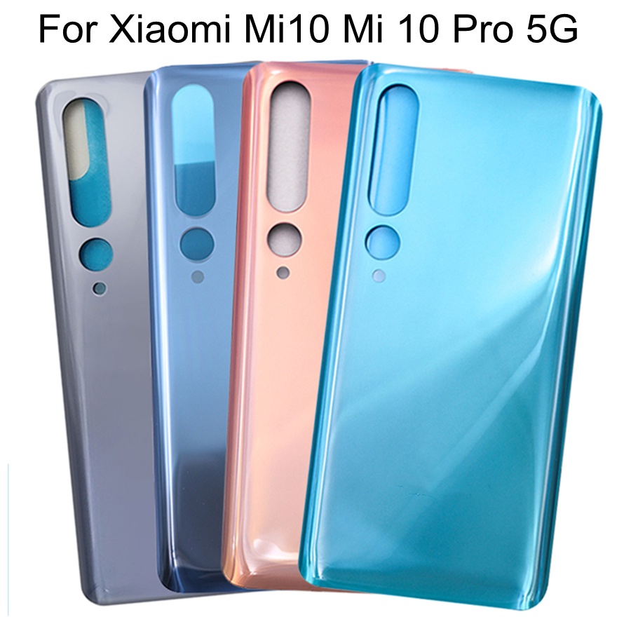 อะไหล่ฝาครอบแบตเตอรี่ ด้านหลัง แบบเปลี่ยน สําหรับ Xiaomi Mi 10 10 Pro 5G