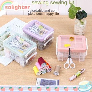 SOLIGHTER ชุดกล่องเครื่องมือเย็บผ้า DIY แบบมืออาชีพ 30 ชิ้น ต่อกล่อง