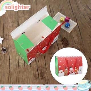 Solighter กล่องขนม ของขวัญคริสต์มาส DIY สําหรับตกแต่งบ้าน