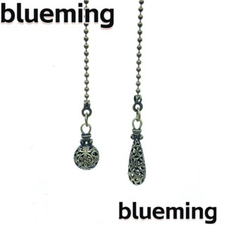 Blueming2 โซ่ดึงพัดลมเพดาน สีบรอนซ์ สไตล์วินเทจ เส้นผ่าศูนย์กลาง 3 มม. 14 นิ้ว 2 ชิ้น