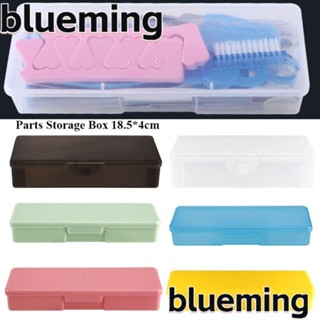 Blueming2 กล่องพลาสติกใส ทรงสี่เหลี่ยมผืนผ้า กันฝุ่น 18.5*4 ซม. 7 สี คุณภาพสูง สําหรับเก็บปากกา เครื่องประดับ