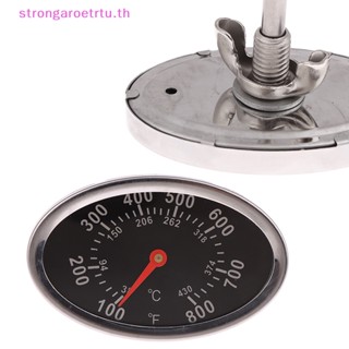 Strongaroetrtu 38-430℃ (100-800℉เครื่องวัดอุณหภูมิเตาอบบาร์บีคิว สเตนเลส ทรงวงรี แบบมืออาชีพ