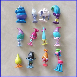 Gp1 โมเดลตุ๊กตาฟิกเกอร์ Trolls Poppy Branch Bridget PG1 ของขวัญ สําหรับตกแต่งบ้าน 12 ชิ้น