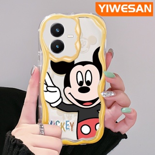 เคสโทรศัพท์มือถือ ซิลิโคนนิ่ม ใส ลายการ์ตูนมิกกี้เมาส์น่ารัก สีสันสดใส สําหรับ VIVO Y22 Y22s