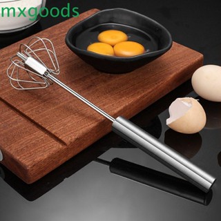 Mxgoods เครื่องตีไข่ สเตนเลส กึ่งอัตโนมัติ แบบใช้มือ สําหรับผสมกาแฟ นม เบเกอรี่