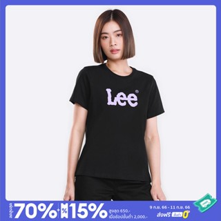 เสื้อเลือกตั้ง LEE เสื้อยืดแขนสั้นผู้หญิง ทรง REGULAR รุ่น LE S523WTSSF03 สีดำ