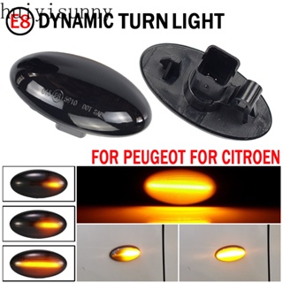 Hys โคมไฟเลี้ยว LED ด้านข้าง สําหรับ Peugeot 307 206 Partner 407 Expert 107 Citroen Berlingo C 3 4 5 1 Xsara Jumpy