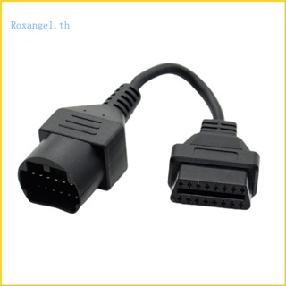 Rox OBD2 เครื่องสแกนเนอร์แปลงสายเคเบิล สําหรับยานพาหนะ 17 Pin เป็น 16Pin