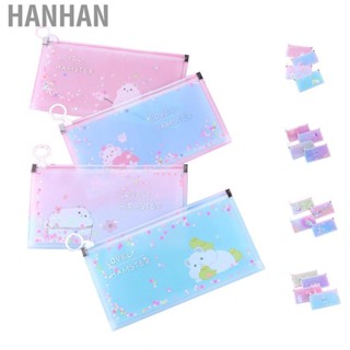 Hanhan Pen Case Large  Zipper Design Cute Style  Dustproof PP Easy Cleaning Pencil Pouch for Kids