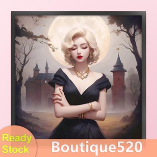 [boutique520.th] ชุดปักครอสสติตช์ ผ้าฝ้าย พิมพ์ลายสีบลอนด์ 11CT 50x50 ซม.