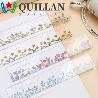 Quillan ไม้บรรทัดอะคริลิคใส อเนกประสงค์ 15 ซม. สําหรับวาดภาพคณิตศาสตร์ DIY