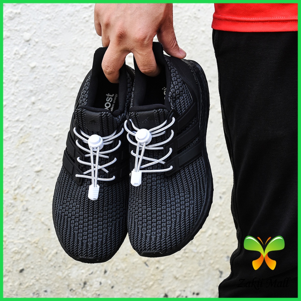 ZM. เชือกผูกรองเท้า แบบยืดหยุ่น แบบคลิปล๊อค ความยาว 120cm  shoelaces
