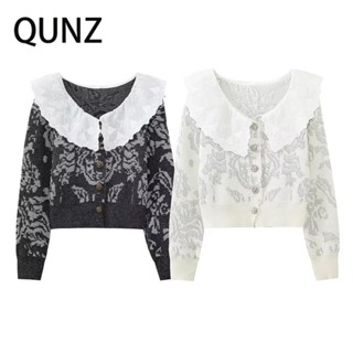 เสื้อโค้ท ปักลาย Qunz Splicing Leisure Coat 3571