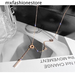 Mxfashione สร้อยคอโซ่ จี้เรขาคณิต สวยหรู สําหรับผู้หญิง งานแต่งงาน