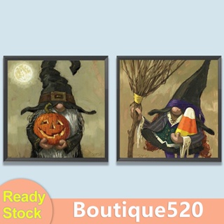 [boutique520.th] ชุดภาพวาดสีน้ํามัน ตามตัวเลข รูปมนุษย์แคระ ขนาด 30x30 ซม. สําหรับตกแต่งบ้าน DIY