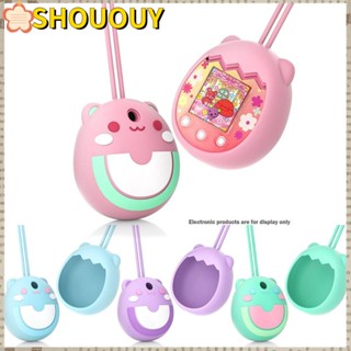 Shououy เคสป้องกันผิว ลายการ์ตูนน่ารัก พร้อมสายคล้อง สําหรับ Tamagotchi Pix