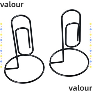 Valour คลิปหนีบกระดาษโน้ต รูปตัวเลข สีดํา สําหรับตั้งโต๊ะ สํานักงาน