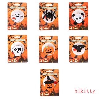 Hik Light Up Ghost Lapel Pin ฮาโลวีนเข็มกลัด Pins Led กระพริบไฟ Led เข็มกลัด Pin