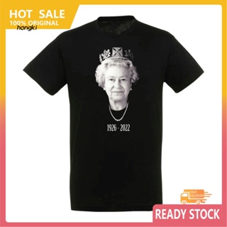 เสื้อยืดคอกลม แขนสั้น พิมพ์ลาย Her Majesty Queen II สไตล์สตรีท 1926-2022