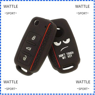 Wattle เคสกุญแจรถยนต์ ซิลิโคน สําหรับ VW Golf Polo