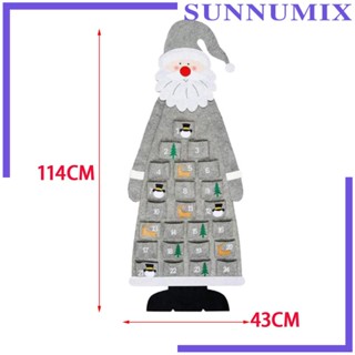 [Sunnimix] ปฏิทินผ้าสักหลาด รูปซานตาคลอส สําหรับแขวนตกแต่งผนัง ห้องนอนเด็ก ออฟฟิศ