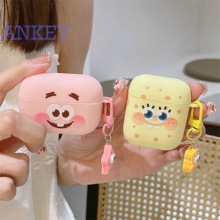 เคสหูฟังบลูทูธ ซิลิโคน ลายการ์ตูนน่ารัก แบบพกพา สําหรับ Apple AirPods 1 2 Pro Pro2