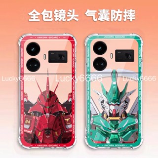 เคสโทรศัพท์มือถือแบบนิ่ม ใส กันกระแทก ลายกันดั้ม Mecha สร้างสรรค์ สําหรับ realme gt5 realme gt5 gtneo5