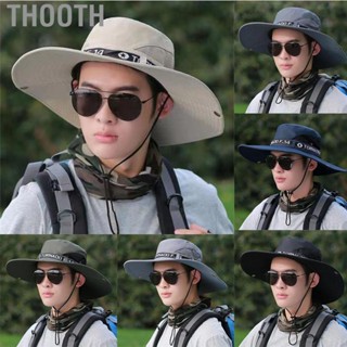 Thooth Male Sun Hat Summer Fashionable Big Brim Semi Breathable Men Fisherman for Outdoor