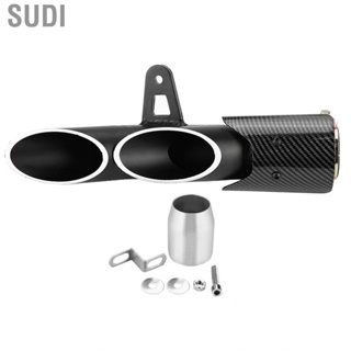 Sudi Refit Universal Glossy Black 51mm Motorcycle Slip On Exhaust Rear  Tailpipe