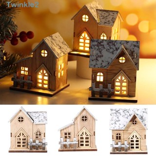 Twinkle โคมไฟ LED รูปปราสาทเรืองแสง สีเหลือง สําหรับตกแต่งบ้าน คริสต์มาส