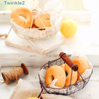 Twinkle ตะกร้าโลหะ ถอดออกได้ กันรอยขีดข่วน สําหรับใส่ไข่ ผลไม้ ผัก