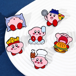 เครื่องประดับ เข็มกลัด รูปการ์ตูนอนิเมะ Kirby น่ารัก สีชมพู สําหรับเพื่อน