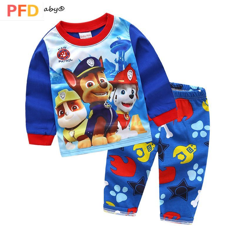 paw patrol ชุดนอนแขนยาว กางเกงขายาว แฟชั่นฤดูใบไม้ร่วง สําหรับเด็ก