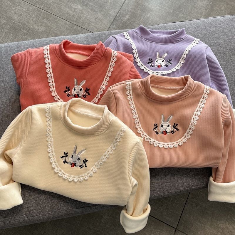 [ML] เสื้อขนแกะ วันพีช สไตล์ตะวันตก แฟชั่นฤดูใบไม้ร่วง ฤดูหนาว สําหรับเด็กผู้หญิง 80-130 ซม.