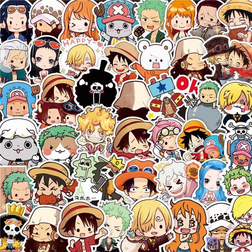 80Pcs/Set ❉ Q Funny One Piece Series 01 Stickers ❉ DIY Fashion Doodle Decals Stickers