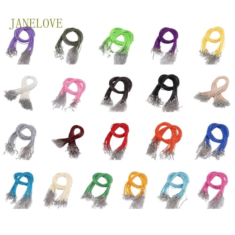 Jlove สร้อยคอหนัง 5 มม. พร้อมตะขอก้ามปู สําหรับทําเครื่องประดับ สร้อยคอ DIY 1 ชิ้น
