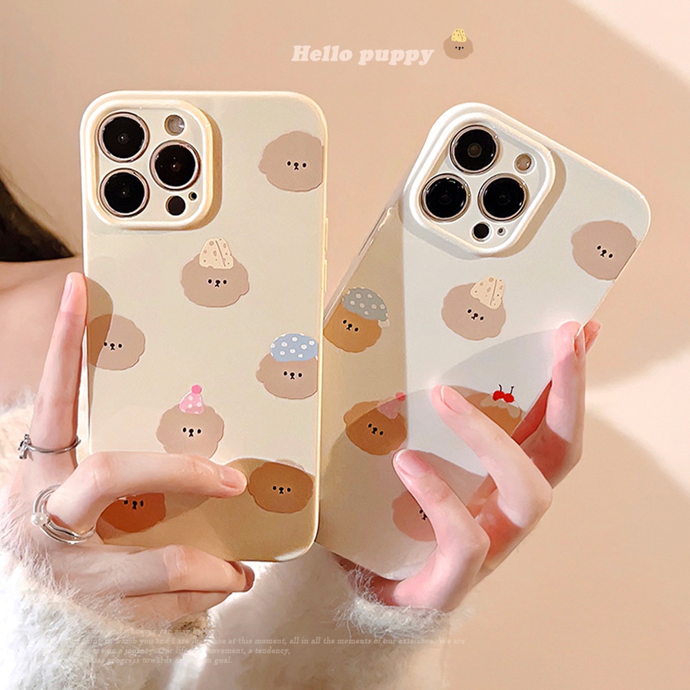 เคสโทรศัพท์มือถือ ซิลิโคน tpu กันกระแทก ลายการ์ตูนสุนัขน่ารัก สําหรับ iphone 11 12 13 14 15 pro max plus