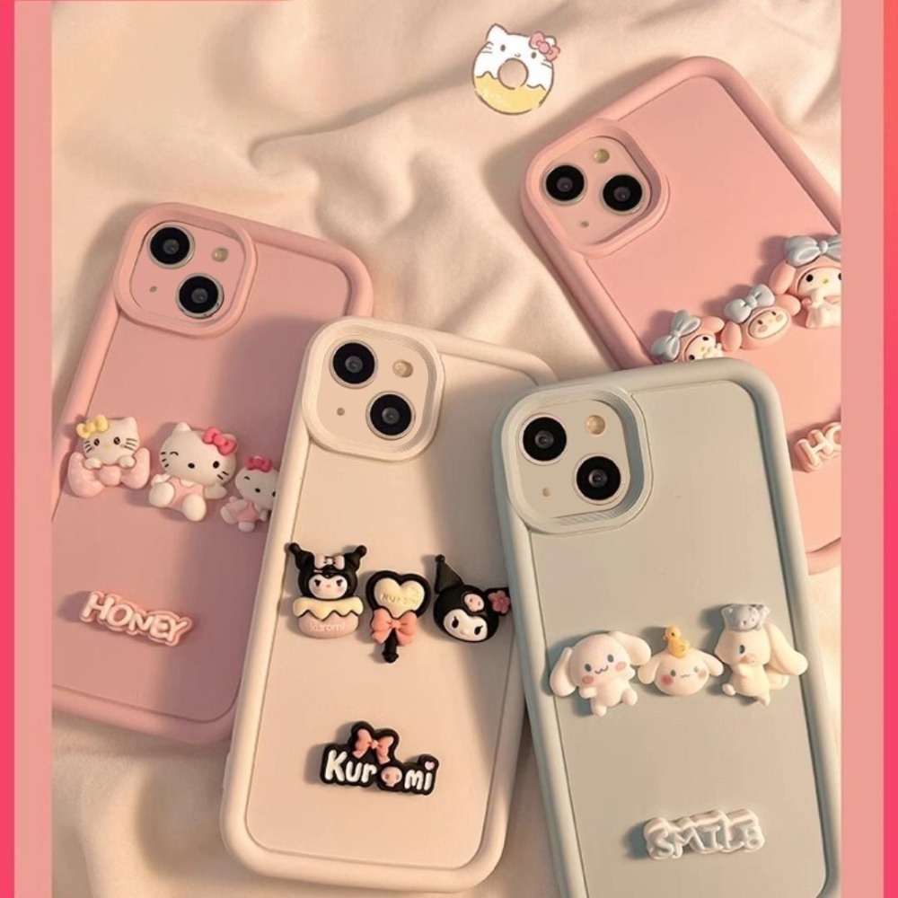 เคสโทรศัพท์มือถือ แบบนิ่ม ลายการ์ตูน Kulomi น่ารัก สําหรับ iPhone 15 14 13 12 11 Pro Max X Xr Xs Max 7 8 Plus SE2020