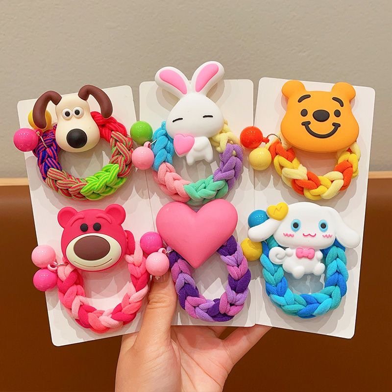 Sanrio Kulomi Melody เชือกถักมือ ยางรัดผม ลายการ์ตูนหมี สตรอเบอร์รี่ ซินนาม่อนโรล เครื่องประดับผม คู่รัก สาวหวาน ที่คาดผม