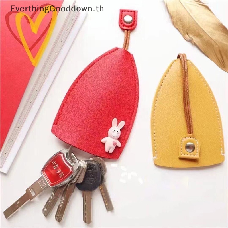 Ever เคสกุญแจรถยนต์ หนัง PU แบบดึงออก ลายการ์ตูนสัตว์น่ารัก ความจุขนาดใหญ่
