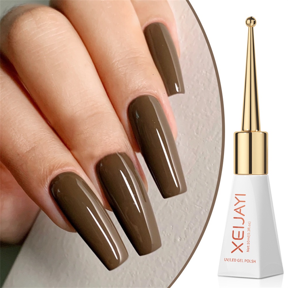 Xeijayi 28 สีเล็บเจลสีนู้ดน้ำแข็งโปร่งใส No-wash Phototherapy กาวฤดูใบไม้ร่วงฤดูหนาวเล็บสำหรับเล็บ Shop 10ml JOYFEEL - รูปที่ 6