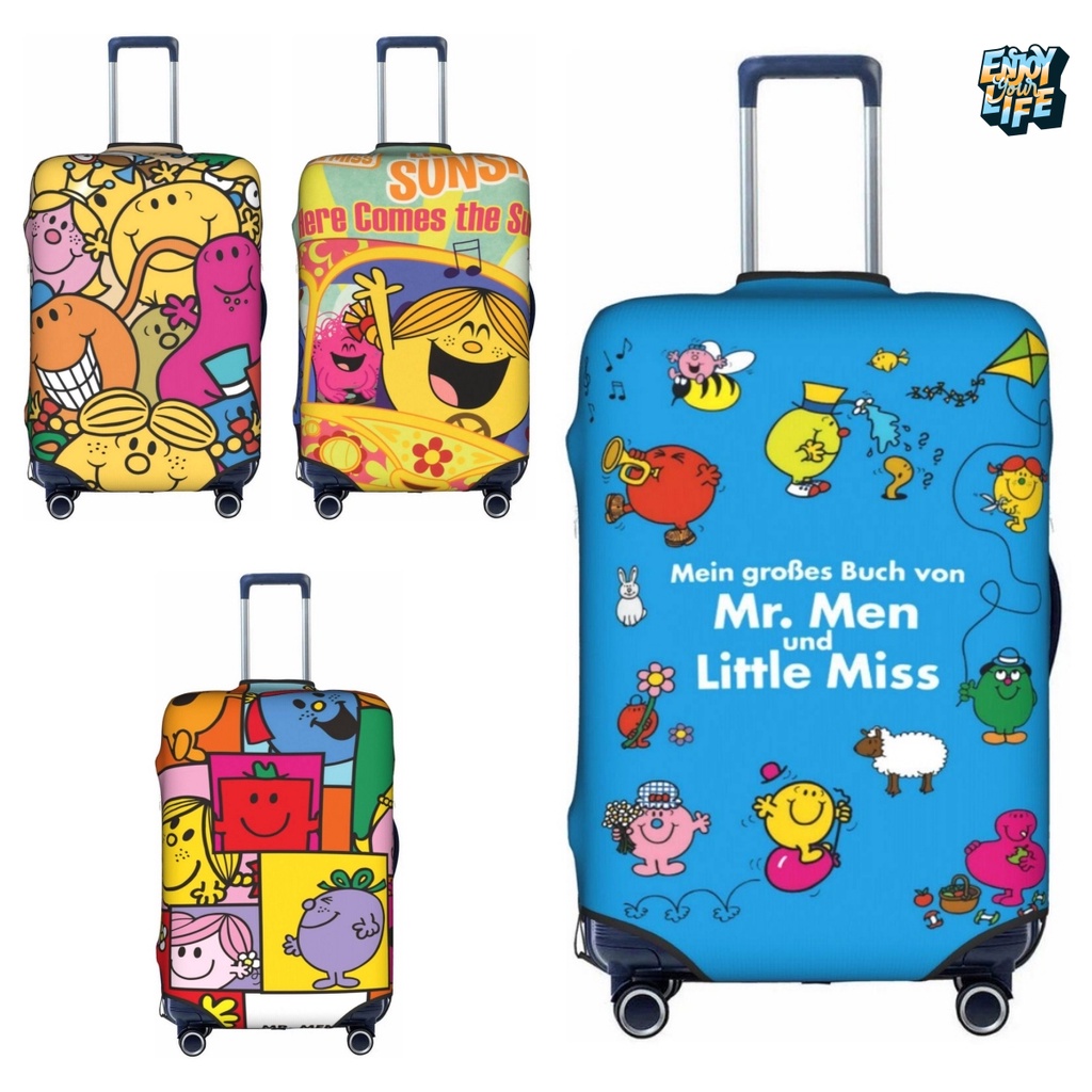 Mr.men และ Little Miss รูปแบบส่วนบุคคลกระเป๋าเดินทาง Spandex ยืดหยุ่นกระเป๋าเดินทาง Protector ป้องกั